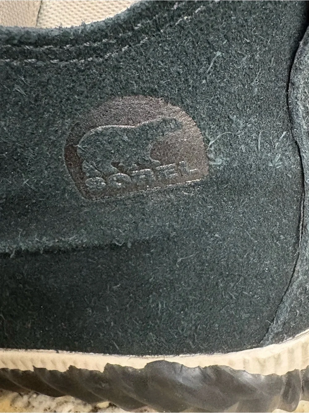 Sorel Kids Black Suede Waterproof Lace-Up Rain Boots